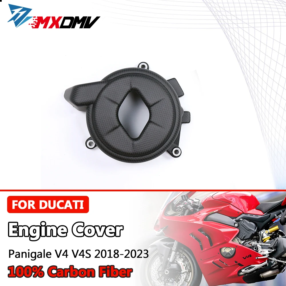 

For Ducati Panigale V4 V4S Streetfighter V4 V4S 2018- 2023 3K Carbon Fiber Engine Cover Fairing Motorcycle Accessories