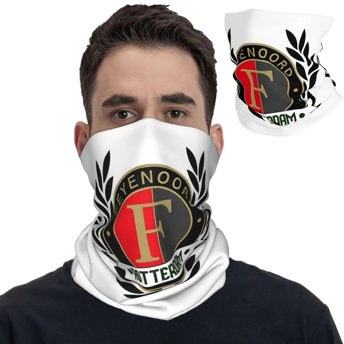 Feyenored Football Club Bandana Neck Gaiter Printed Mask Scarf Multifunctional Headband Outdoor Sports Unisex Adult Windproof