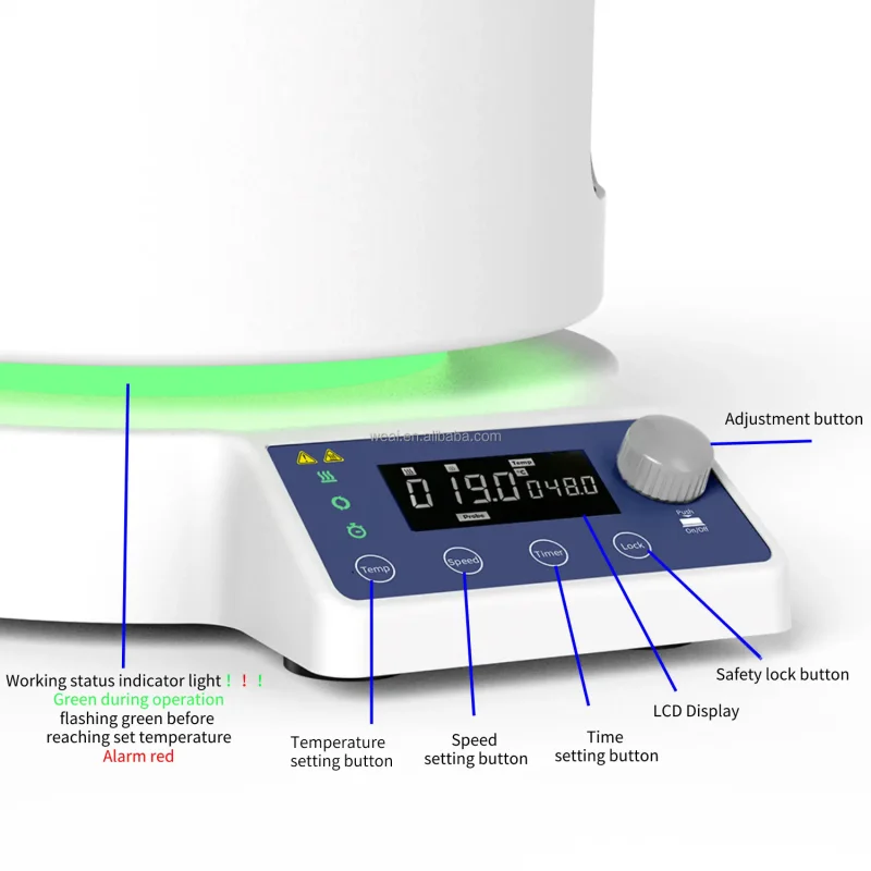 IKEME LCD Digital Heating Magnetic Stirring Bath 3L/5L Laboratory Water Bath Oil Bath Magnetic Stirrer 220℃