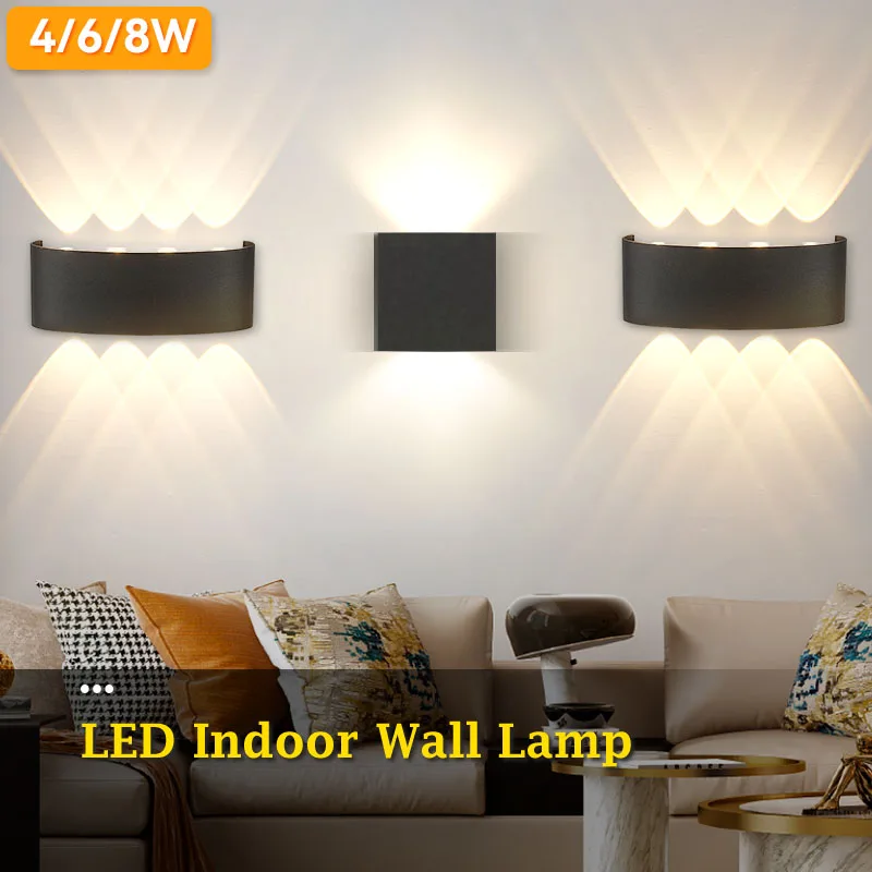 LED Wall Light Interior 6W Modern Decoration Lamp 85-265V Indoor Lighting For Home Stairs Bedside Living Room Wall Sconce Lamp