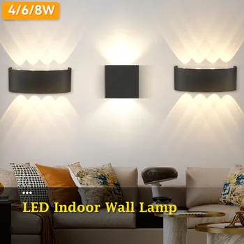 Lampada da parete a LED per interni 6W Lampada decorativa moderna 85-265V Illuminazione per interni per scale domestiche Comodino Lampada da parete per soggiorno
