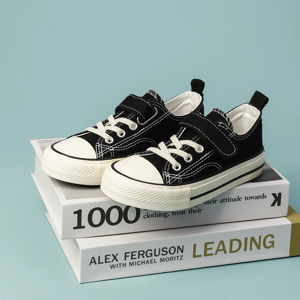 Kids Canvas Shoes High quality Children Casual Lace Up Classic Flats Shoes New Boy Shoes Toddler students Girl Sneakers