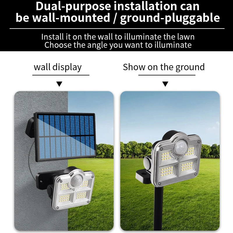 Outdoor Solar Spotlights LED Refletor Motion Sensor Garden Light Waterproof Solar Lamp With 5M Cable Solar LED Light Outdoor