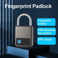 Fingerprint Padlock Waterproof Smart Keyless Security Locker Fingerprint Lock Anti-Theft USB Charge For Bike Gym Locker Luggage