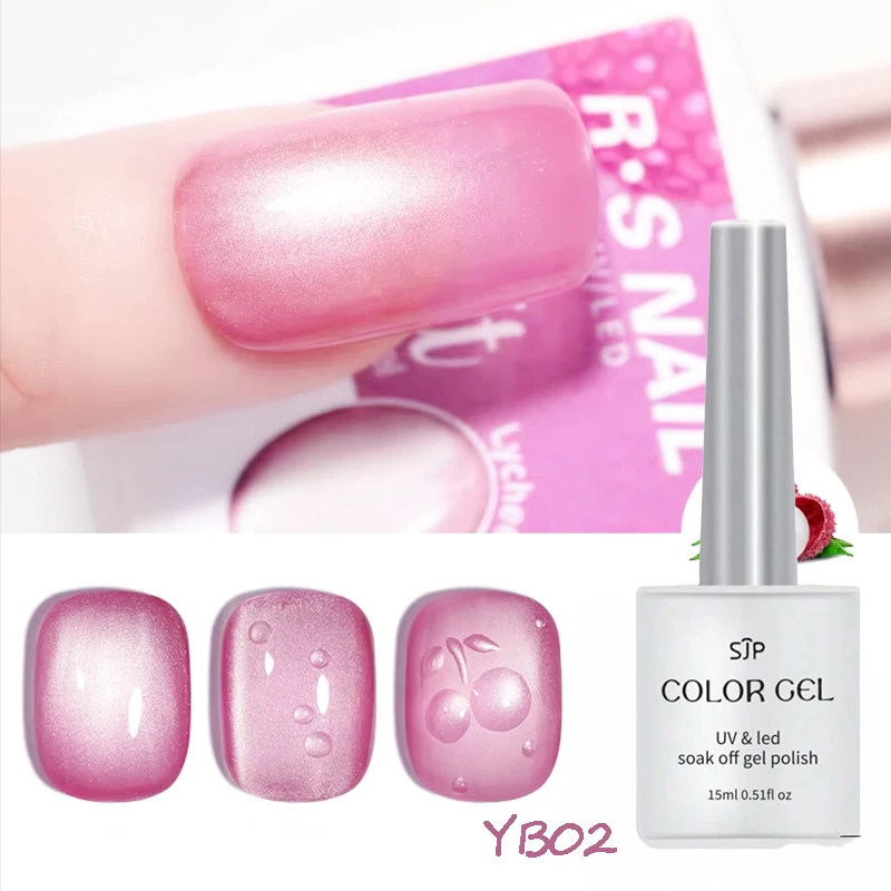 جل طلاء أظافر عين القطة باللون الأرجواني بخطوة واحدة (لا يتطلب معطف علوي ومعطف أساسي) 15 مل طلاء أظافر جل لامع للخريف بالأشعة فوق البنفسجية #3