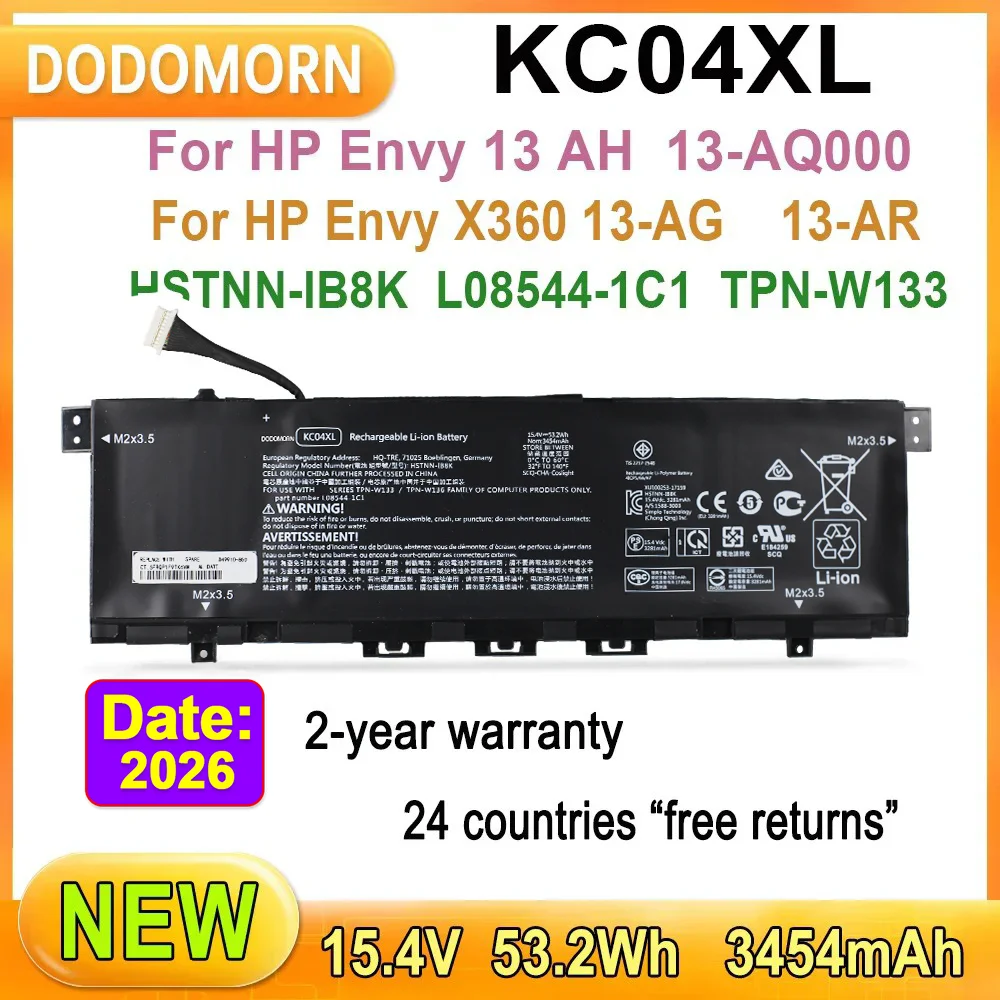 KC04XL para HP Envy 13 AH 13-AQ000 X360 13-AR 13-AG batería recargable de iones de litio para ordenador portátil HSTNN-IB8K L08544-1C1 TPN-W133 /W136