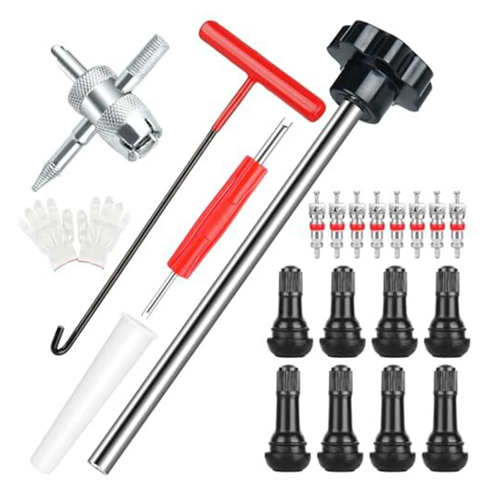

Change Tire Valve Tool Kit Tire Valve Stem Core Quickly Replacement Tool Kit