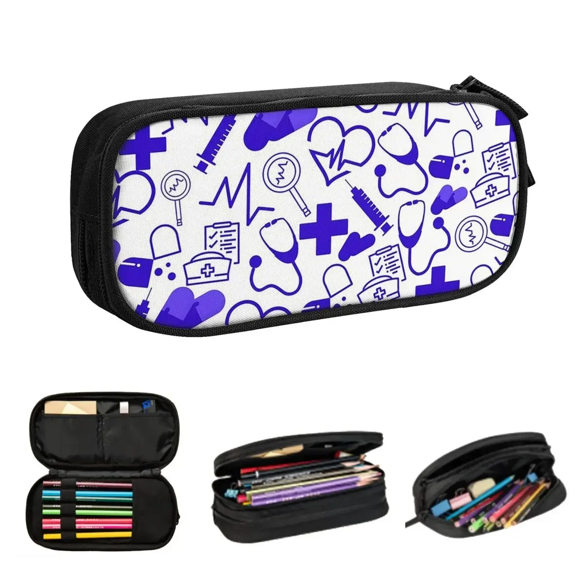 

Doctor Medical Pattern Healthcare Professionals Design Pencil Cases Pen Bags Pen Box Pencil Pouch For Boys Girls Students