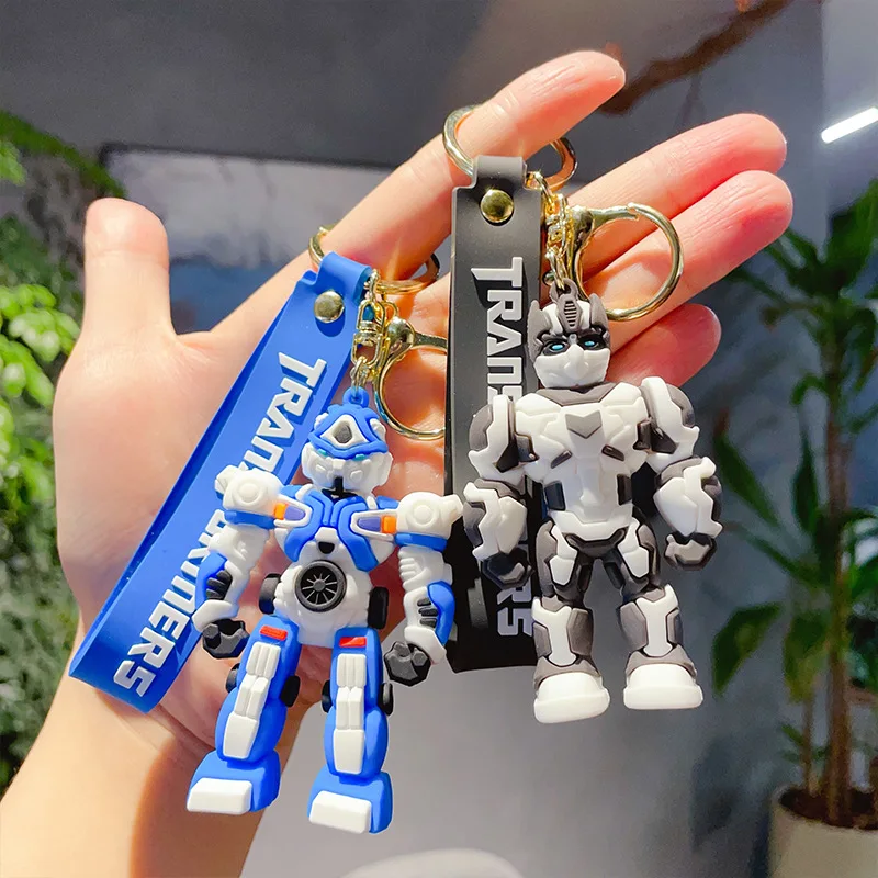 Transformers Keychain Optimus Prime Bumblebee Figure Anime Keyring Pendants Car Key Accessories Doll Ornaments Toy Gift for Kids image 3