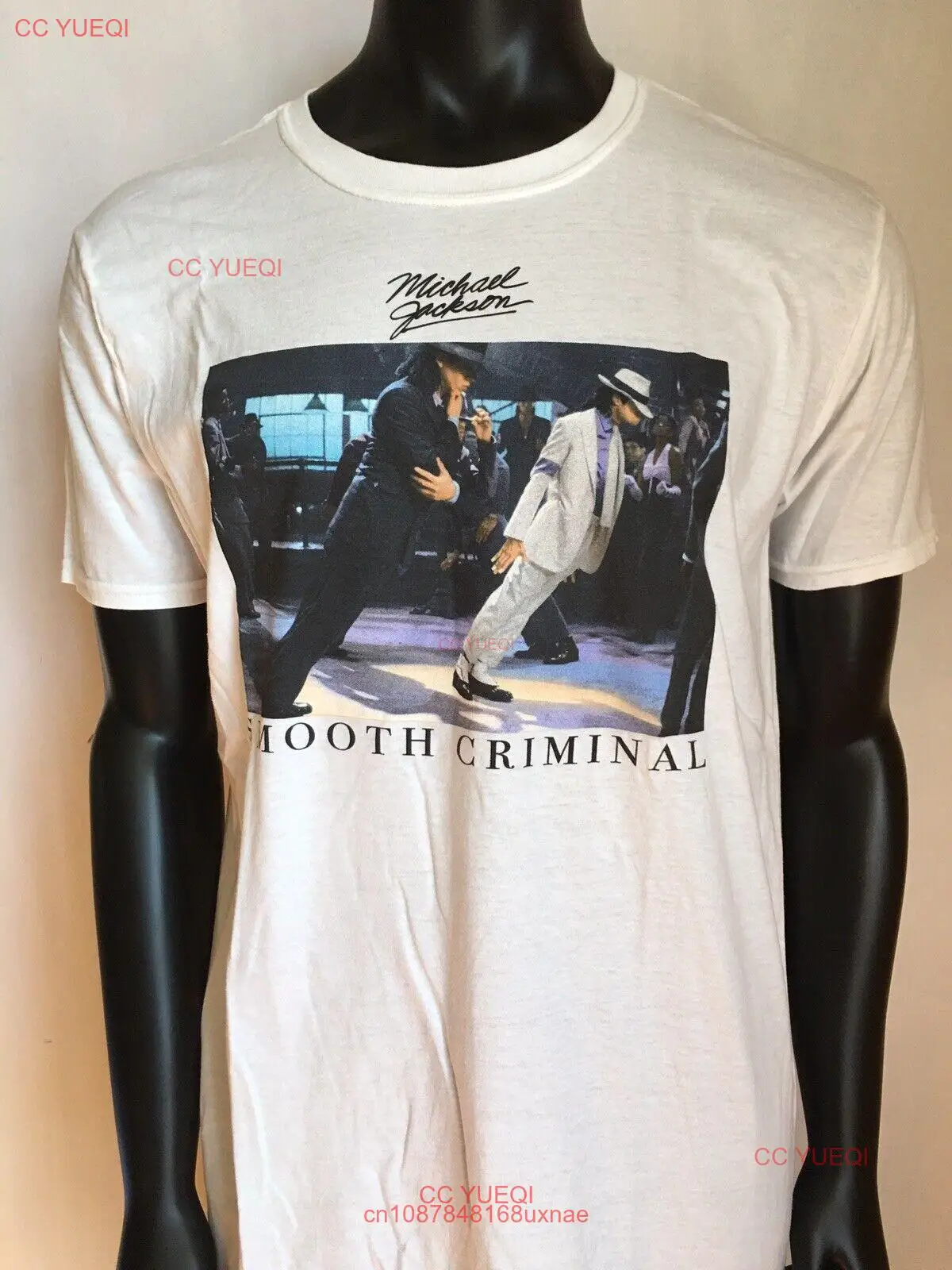 Белый гладкий Графический костюм Майкла Джексона, футболка с коротким рукавом A38