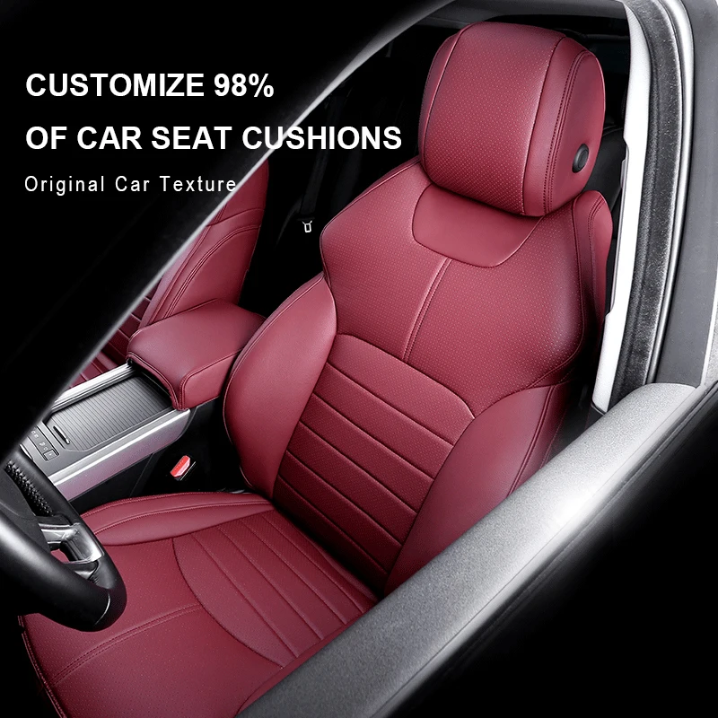 

Customize 98% of Car Seat Cushions Custom Fit Car Accessories Seat Covers For 5 Seats Full Set Top Quality Leather