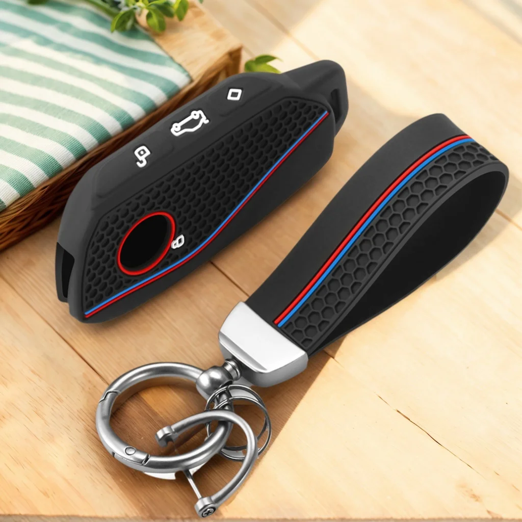 

Силиконовый чехол для автомобильного ключа для BMW I7 X7 G07 LCI IX I20 X1 U11 7 серии G70 G09 XM U06 G81 M3 Smart Key Protect Shell