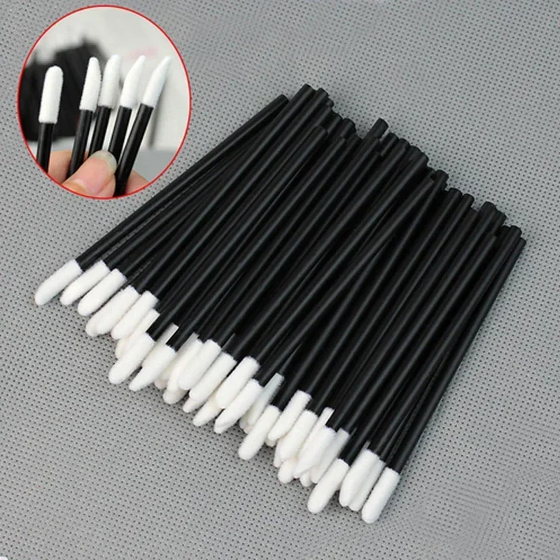 100PCS Wholesale Hotting  Lip Brush  Lipstick Gloss Wands  Women Accessories Perfect Applicator makeup  Disposable Best Make Up image 2
