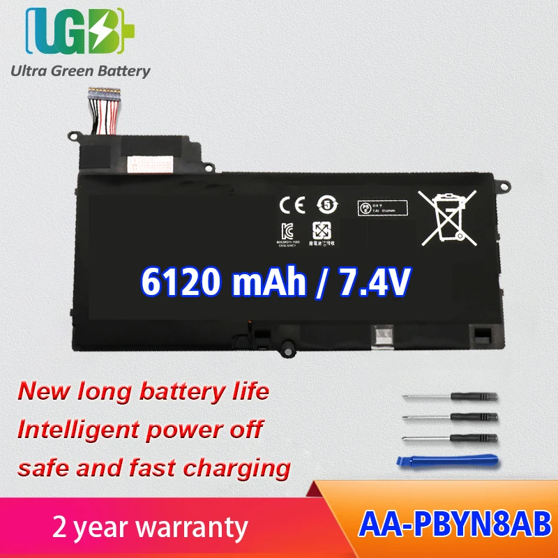 UGB-Batería de AA-PBYN8AB para SAMSUNG NP530U4B, NP530U4C, NP535U4C, NP520U4C, AA-PLYN8AB, 535U4C, 532U4CL, nueva, NP530U4C-A08RU