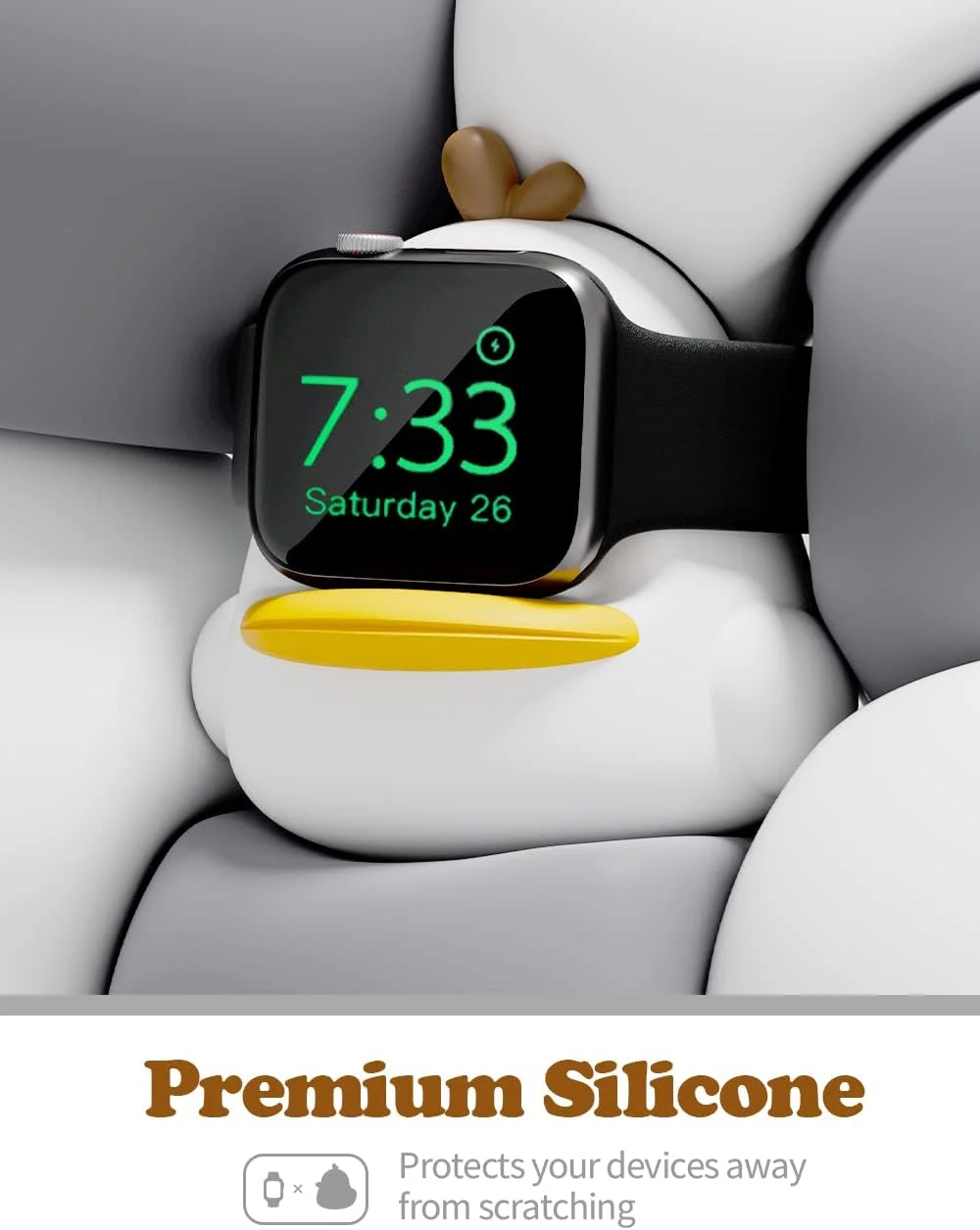 Suitable for Apple Watch Charging Stand iwatch10 Charging Stand Cute Yellow Duck Applewatch Creative Charging Universal Base S7S