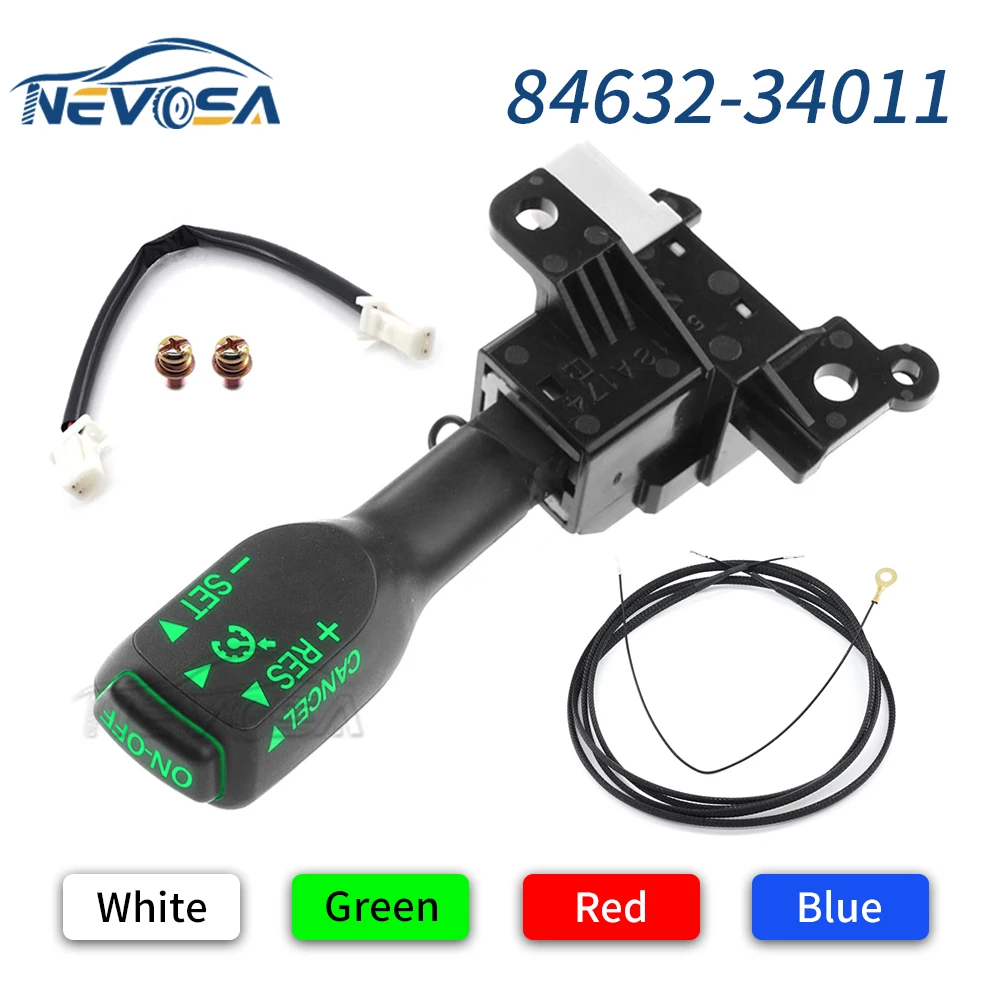 NEVOSA For Toyota Corolla Yaris Vios Wish Auris Prius Previa Steering Wheel Cruise Control Switch Set 84632-34011 84632-34017