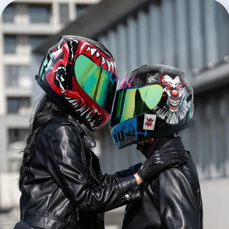 HOT DOT  Motorcycle Helmet Double Lens Cross Section Helmet Safety  Helm Unisex Helmet with Visor Casco Motocros Helmet