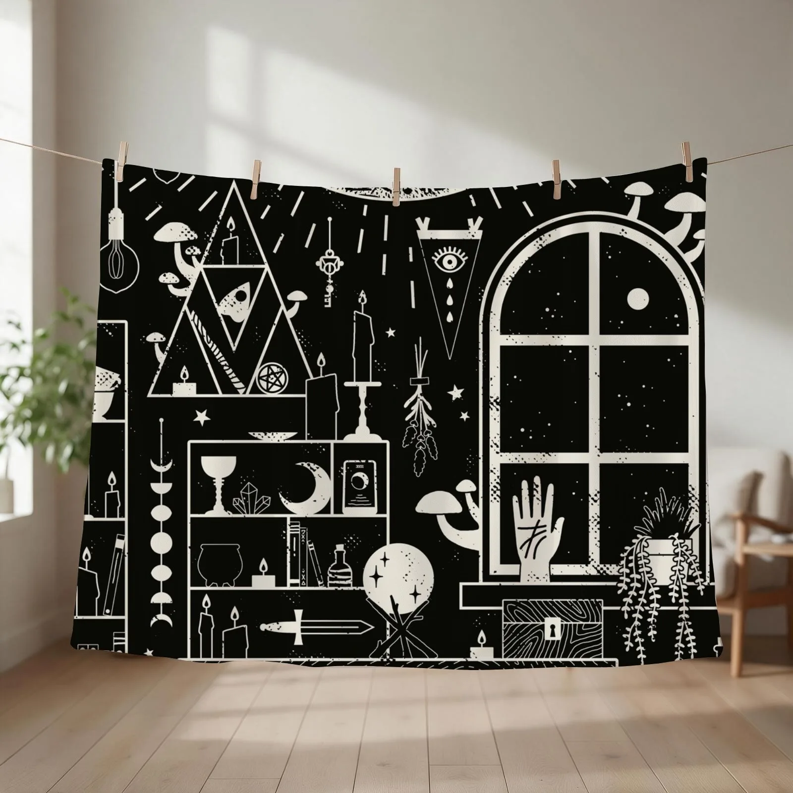 Moon Altar Throw Blanket Soft Plaid Summer manga Soft Plush Plaid Blankets