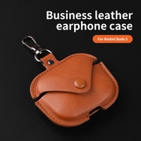 Business PU Leather Earphone Cover For Xiaomi Redmi Buds 5 Pro 4 Lite Buds4 Pro Case Protective Shell Wireless Headphone Cases