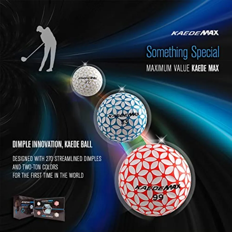 2 Tone Colored Distance Golf Balls Half Dozen Red Mint Blue Pink