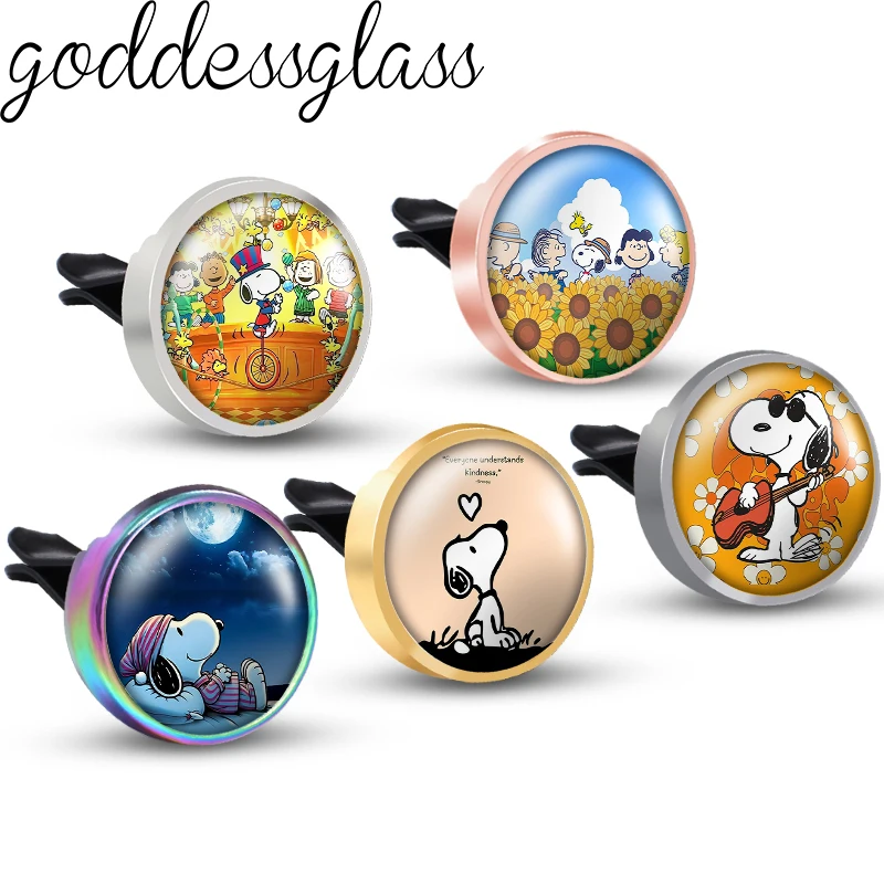 Snoopy and Friends Woodstock Niedliches Anime-Foto, Aromatherapie, Auto-Dekoration, Clip, Parfüm, Medaillon, Beschläge, Ölduft, Geschenk, Schlüsselanhänger