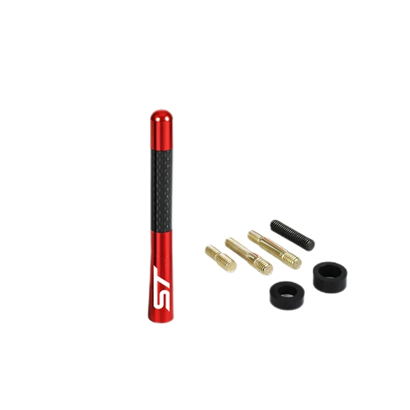 For ST For Focus 2 3 MK2 MK3 MK1 Fusion Everest For ST LINE Metal Universal 12cm Carbon Fiber Car Radio Antenna