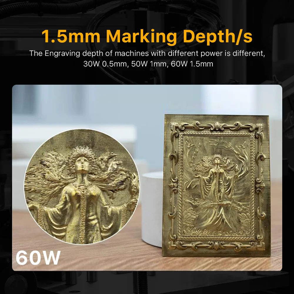 Cloudray 30 واط 50 واط 60 واط آلة التعليم بليزر الألياف Raycus MAX JPT لقطع المجوهرات الذهب والفضة الفولاذ المقاوم للصدأ النحاس الألومنيوم