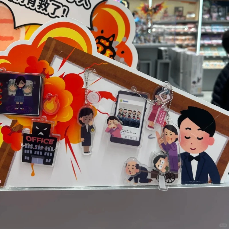 رسم توضيحي حقيقي للشرير مجنون فيبي سلسلة صندوق أعمى Kawaii لطيف أنيمي العصرية اللعب مضحك كوستوميد ظهره قلادة الهدايا