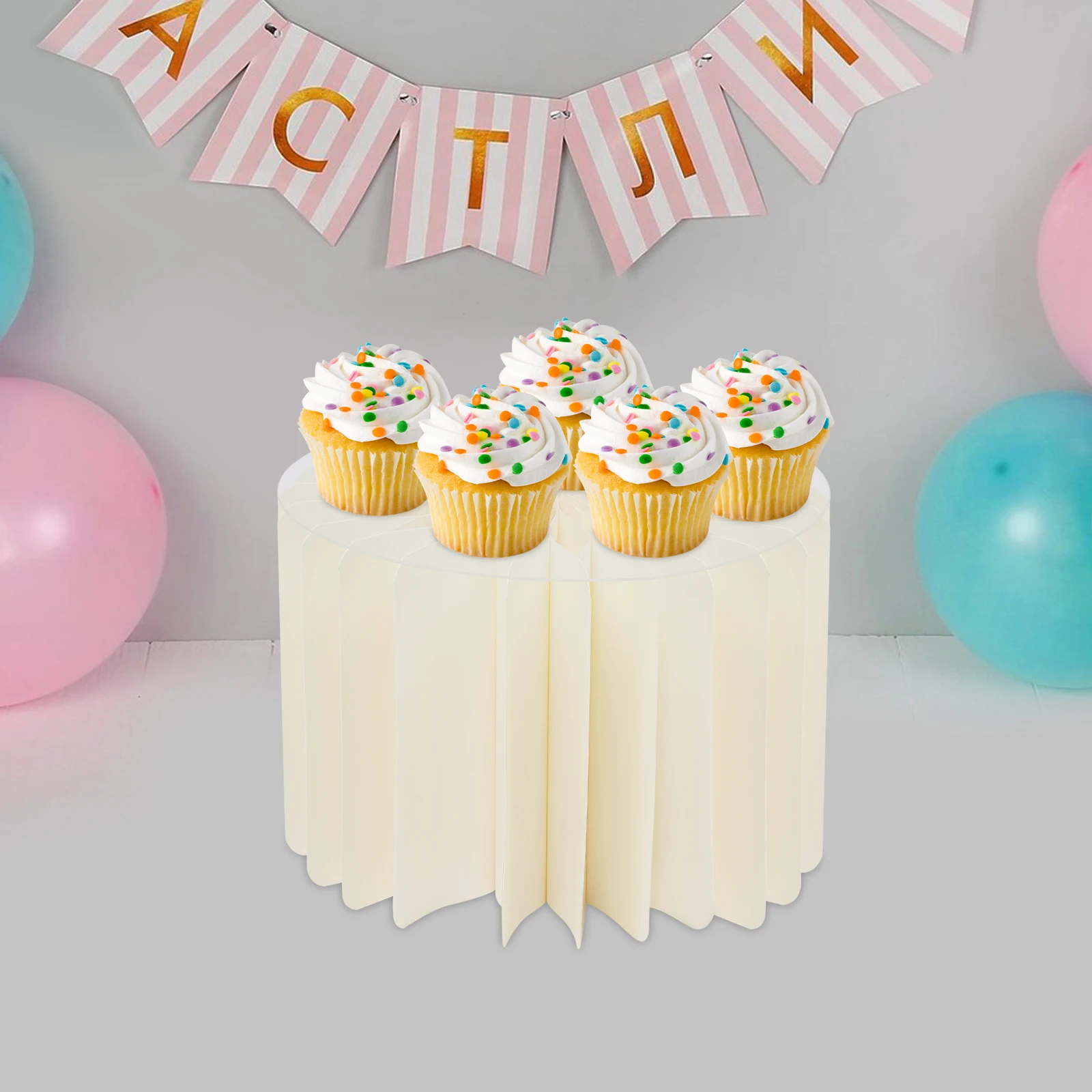 

10 картонных подставок для цветов высотой 20 см + 44 листа ПВХ-картона. Картон и ПВХ, молочно-белый