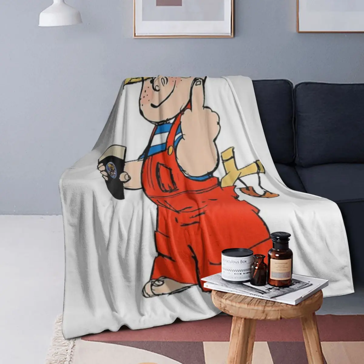 

Dennis The Menace Blankets Soft Warm Flannel Throw Blanket Plush for Bed Living room Picnic Travel Home Couch