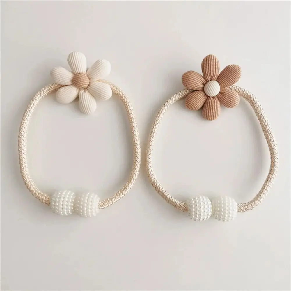 1PC Fashion Magnetic Buckle Curtain Buckle Clip Flower Shape Pearl clasp Window Curtain Buckles Curtain Tieback Kids Room