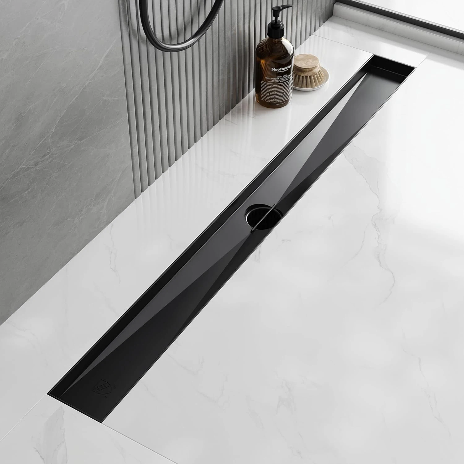 NEODRAIN US Direct Ship Black 24 Inch Stainless Steel Linear Shower Drain with CUPC Certification