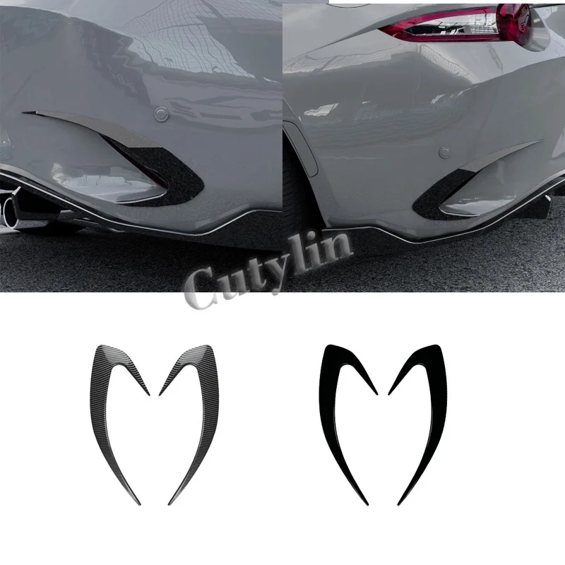 

For Mazda MX-5 Miata ND 2016 -2024 ABS Rear Bumper Air Vent Canard Tail Wind Knife Outlet Splitter Cover Trim Protector