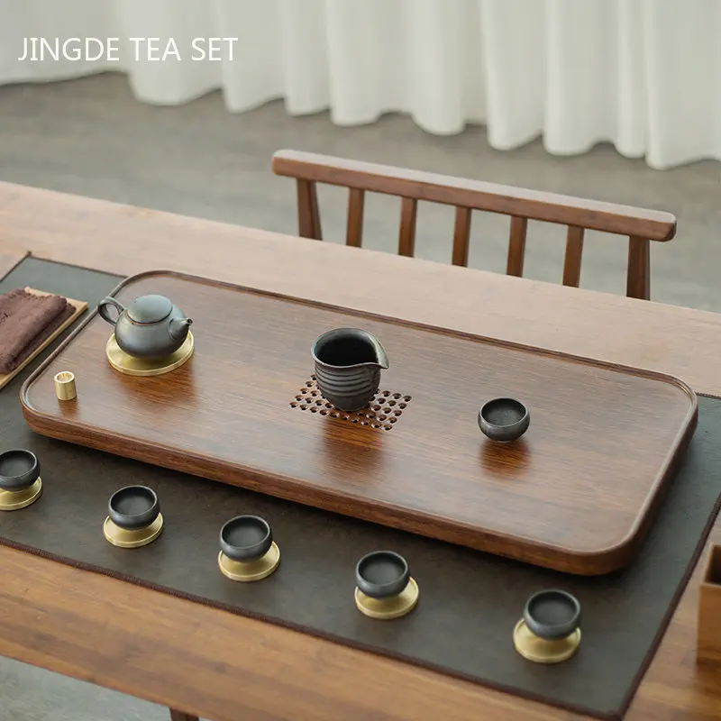 

Antique Solid Wood Trays Home Large Water Drainage Tea Tray Decorative Tradition Tea Ceremony Tools Chinese Teaware Accessories