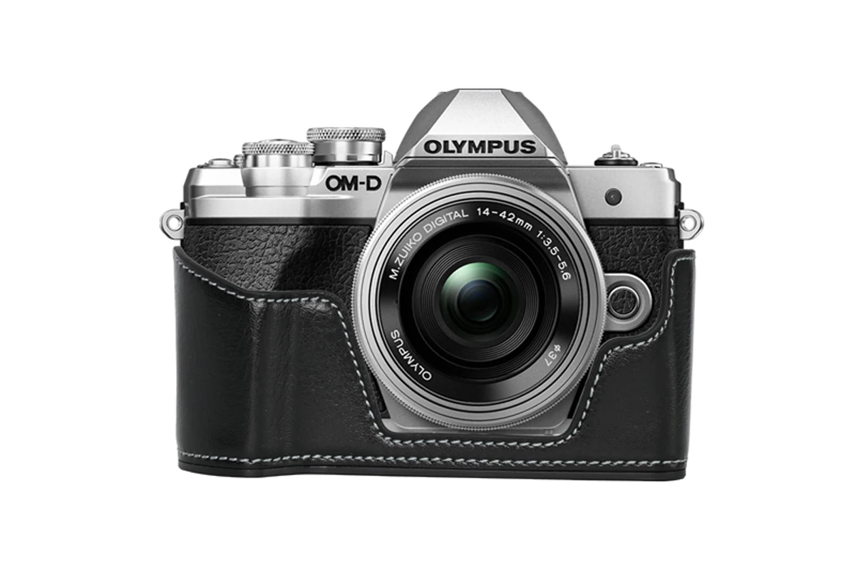 Женская сумка для фотоаппарата, полуободковая основа для фотовспышки Olympus из искусственной кожи Mark III, OMD EM10 III, EM10III, защитная открывающаяся Нижняя крышка