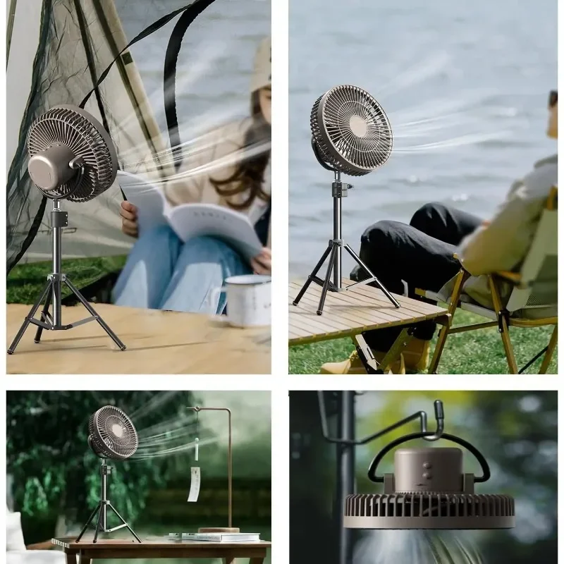 Travel ceiling 4000 mAh Usb charging power bank portable wearable mini desk outdoor tent camping fan