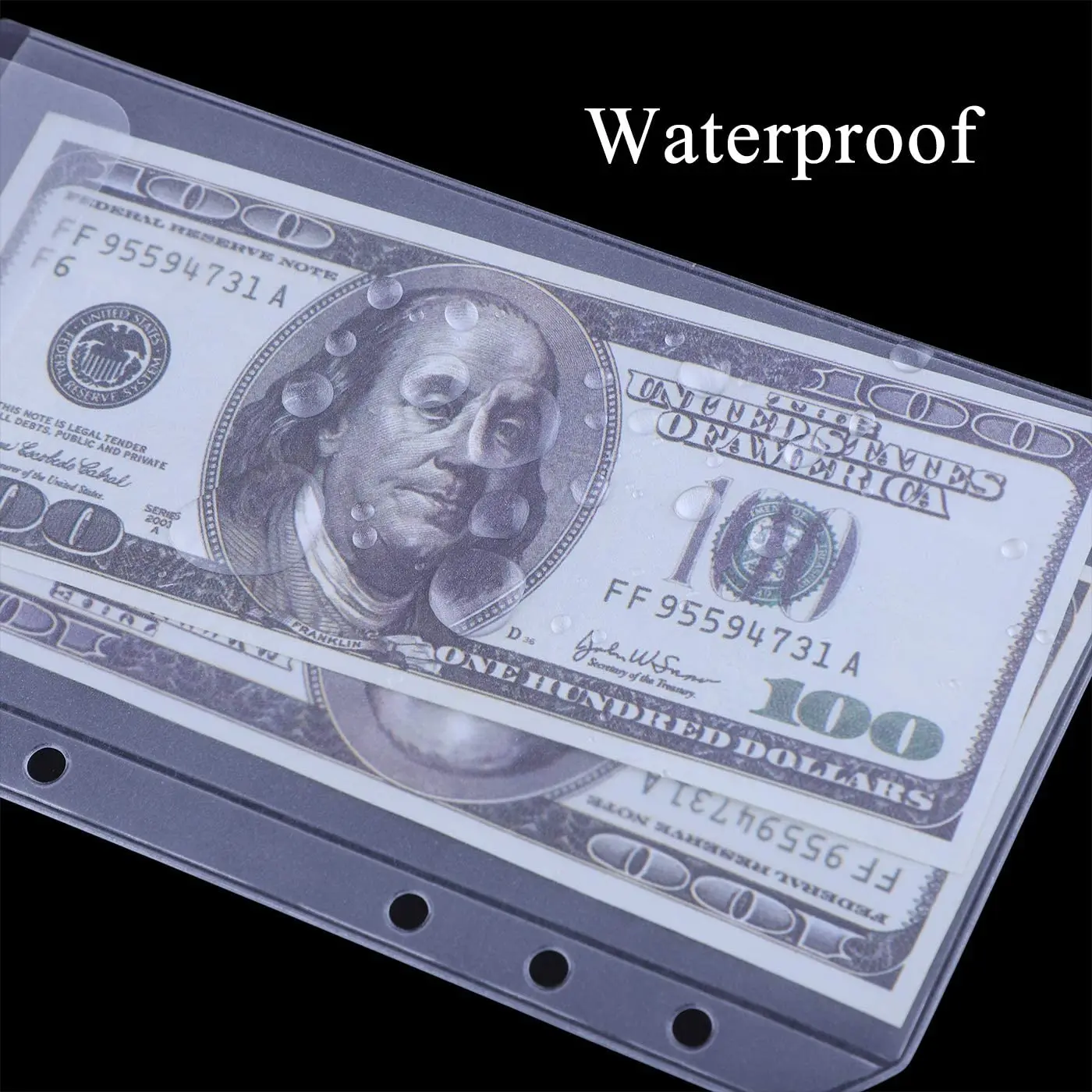 12pcs/lot Binder Pockets A6 Size 6-Holes Cash Budget Envelopes PVC Loose Leaf Bags Insert Pages for 6-Ring Notebook Binder