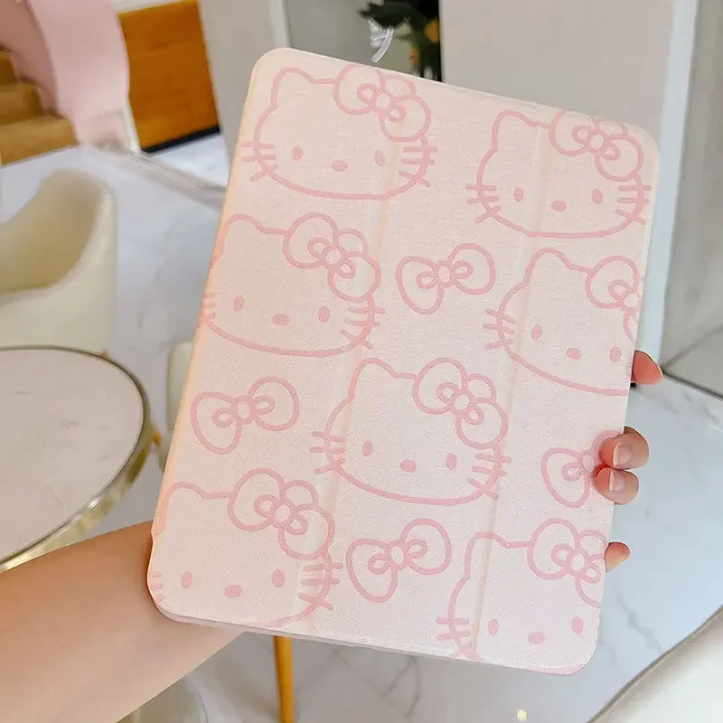 漫画ハローキティ IPad ケース IPad 7/8/9th 10th 世代 10.9 空気 3 4