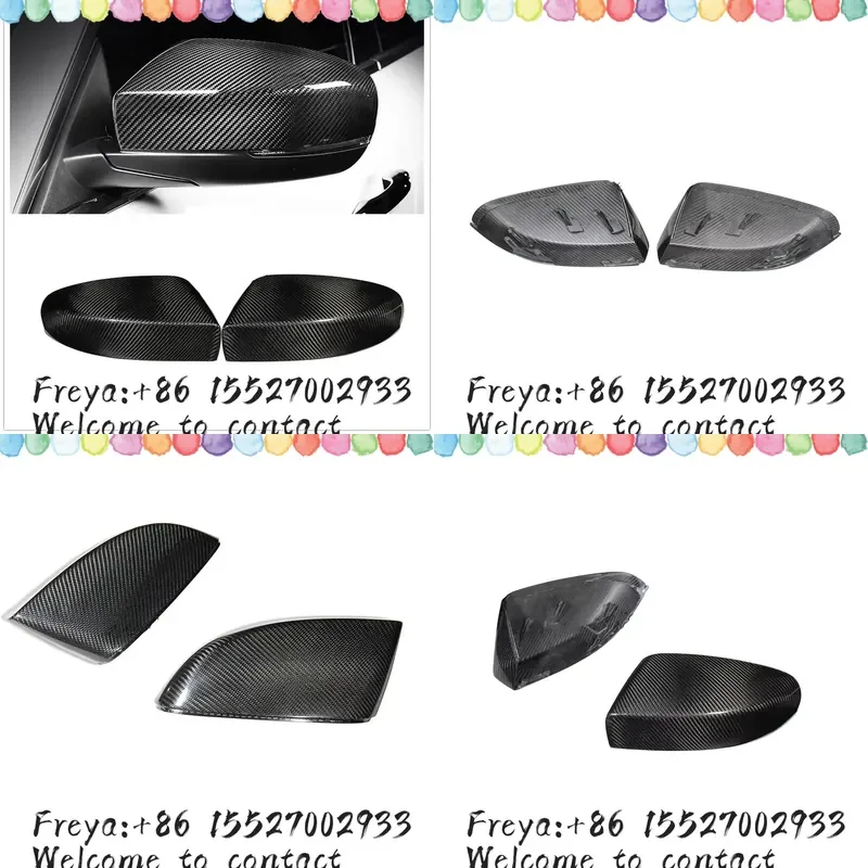 Dry Carbon Fiber Car Exterior Rear View Caps Rearview Shell Replacement Mirror Cover For Ghibli Quattroporte 2017