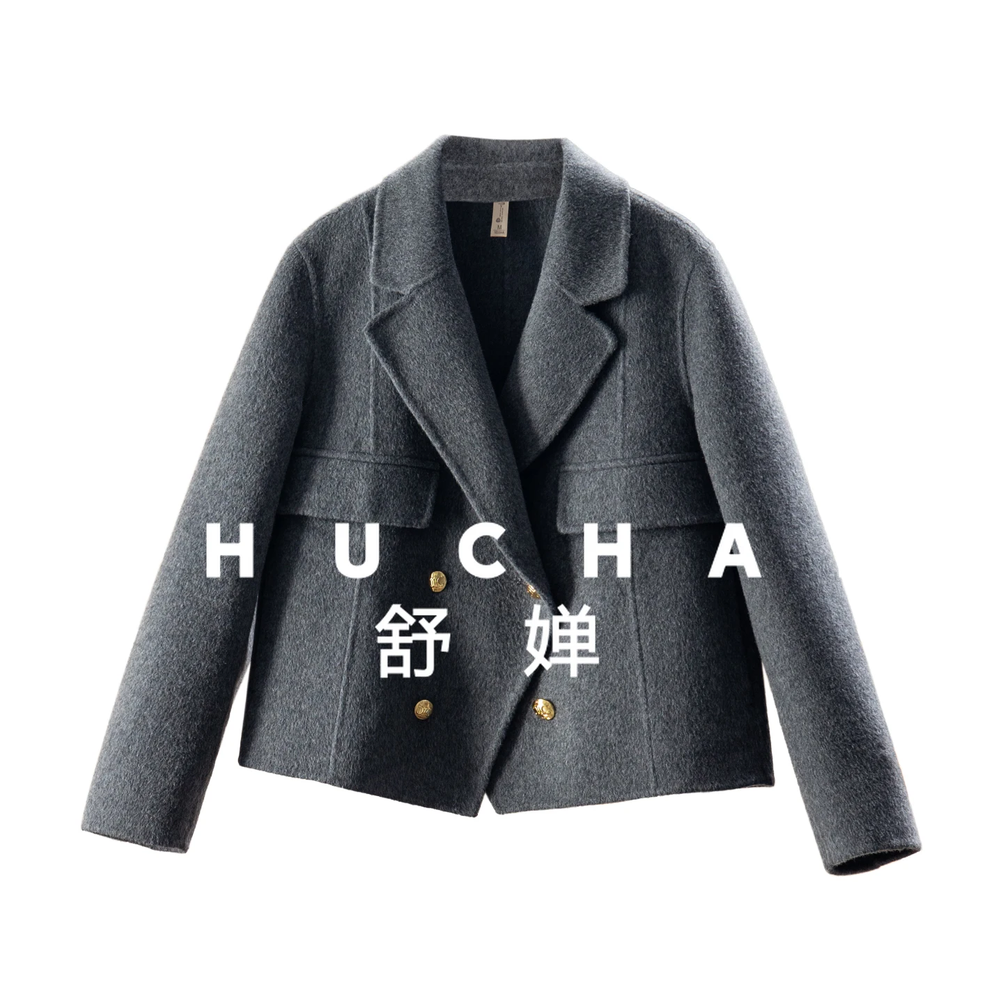 

Легкое роскошное шерстяное кашемировое двустороннее шерстяное полупальто из тенселя, женское Camperas De Mujer Invierno 2025 г.