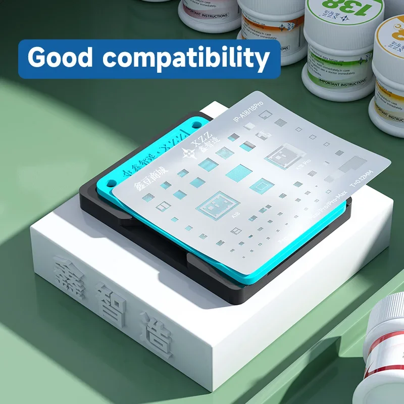 XZZ XINZHIZAO Tappetino in silicone resistente alle alte temperature Tappetino in stagno per piantagione IC universale con piattaforma magnetica in stagno con base magnetica