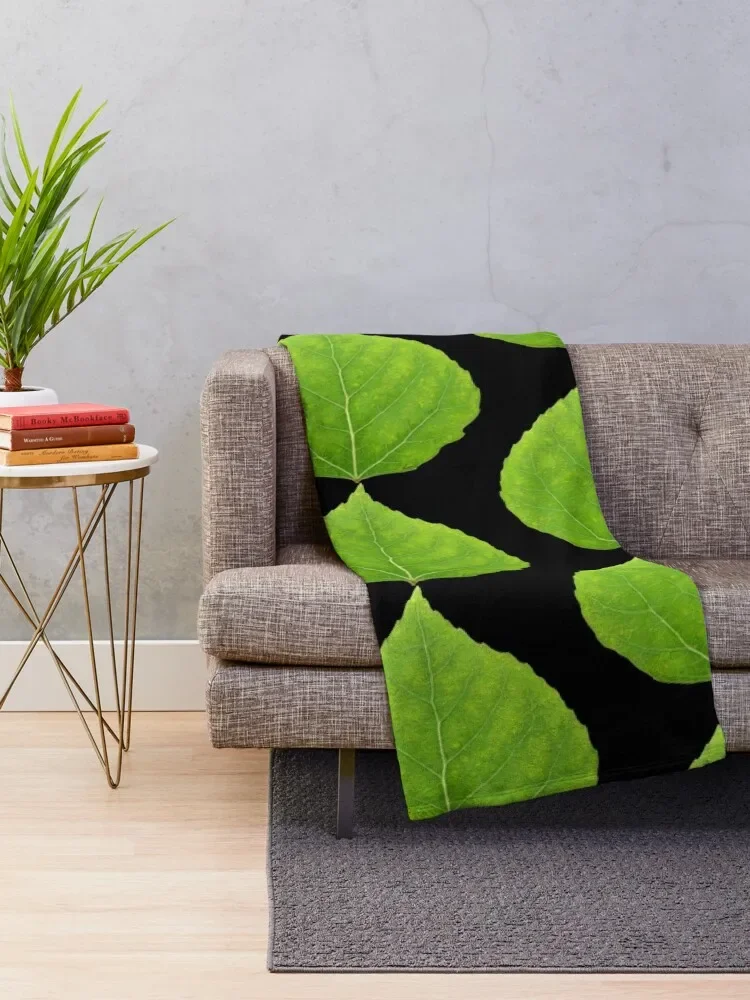 Green Aspen Leaf #11 Throw Blanket Luxury Thicken anime Blankets