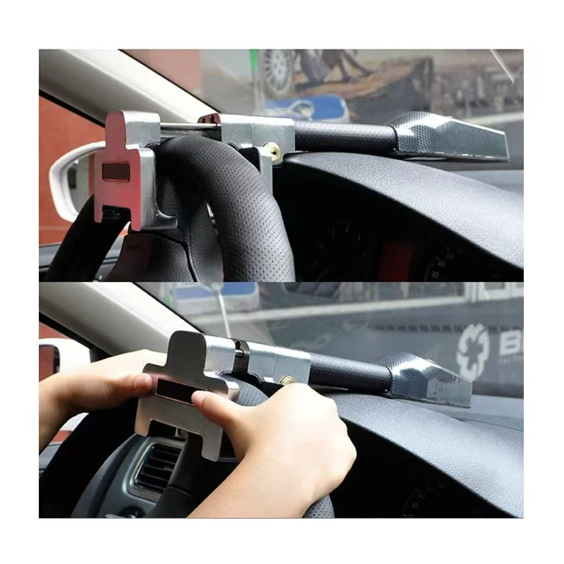 Universal Car Steering Wheel Lock Universal Security Car Anti Theft Safety Alarm Lock Retractable Anti Theft Protection T-Locks