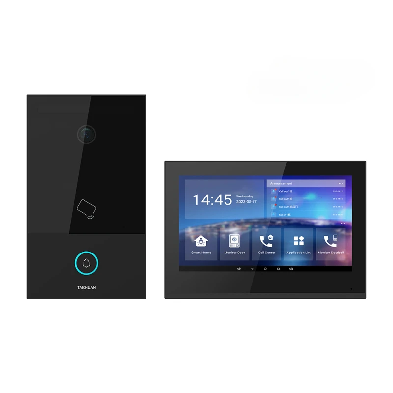 

IP wireless intercom system 7 inch Android smart tablet home automation control intercom systems for apartment buildings