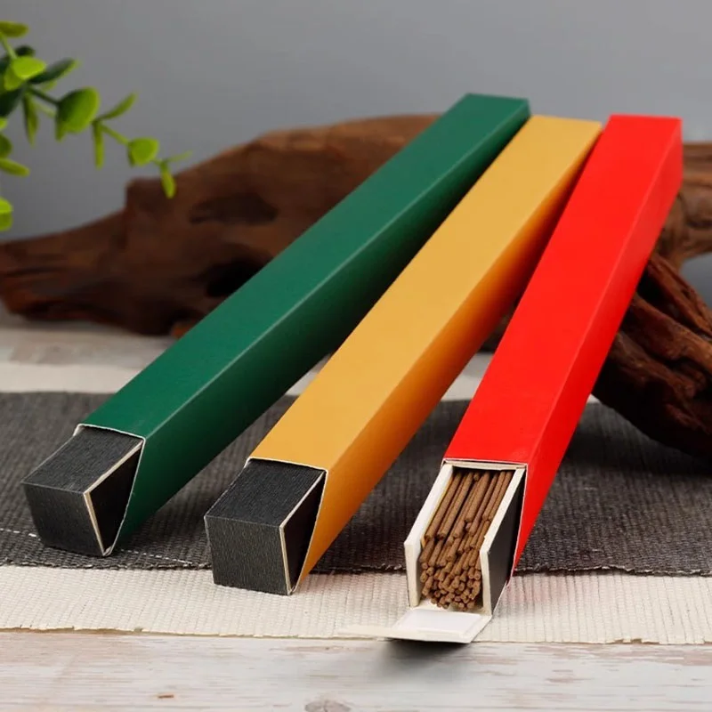 20pcs Paper Case Stick Incense Storage Box Handmade Line Incense Tube Barrel Accessories Tools Mulitcolor