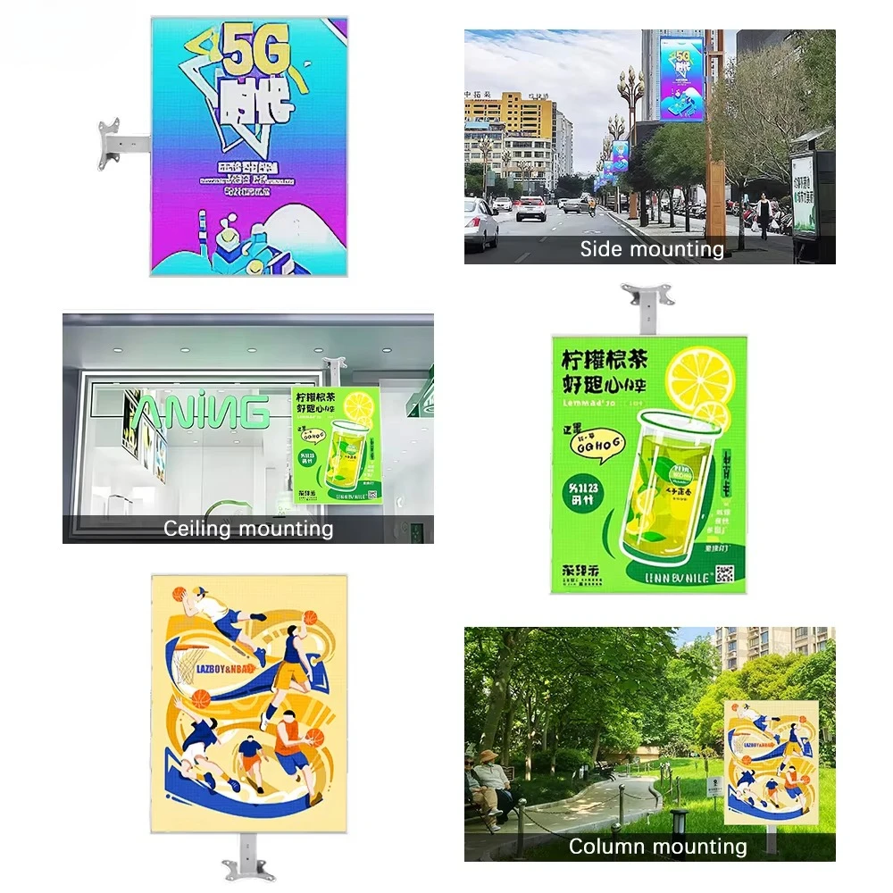 عرض الرسومات للوحة الإعلانات الأمامية للمتجر، علامة صندوق إضاءة LED داخلية مخصصة على الوجهين، لافتات رقمية ملونة كاملة