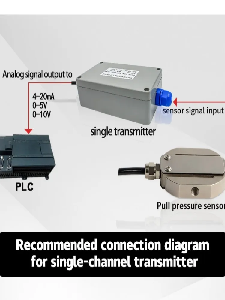 4-20ma/0-5V/0-10v Pressure Weighing Sensor Transmitter Signal Amplifier Load Cell Indicator
