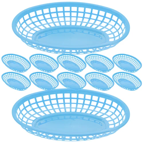 스낵 플레이트 햄버거 바구니 패스트 푸드 바구니, 프라이드 치킨 보관 플라스틱 과일 서빙 주방 용품 위커 