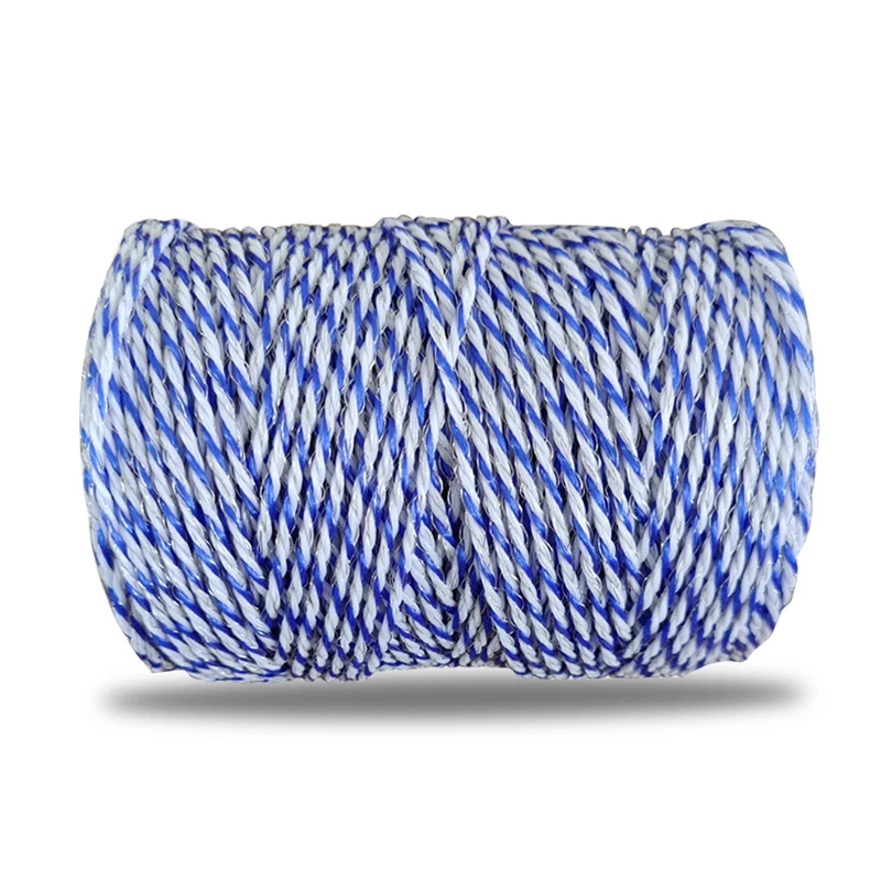 

Электрический забор 500 м Polywire, проводная веревка из нержавеющей стали 3,0 мм для фермы, лошади и садового забора, высокой проводимости и Durabili