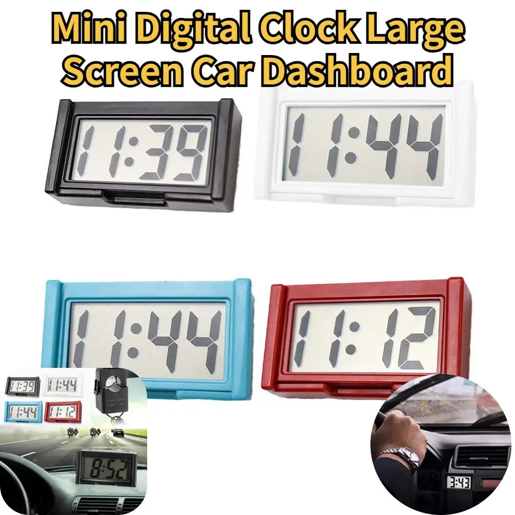 Mini Digital Clock Large Screen Car Dashboard Electronic Digital Display Car Clock Car Accessories For Vehicles Simple Type